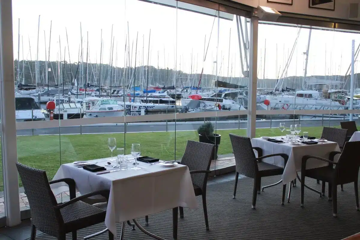Dining beside the marina at RPAYC.