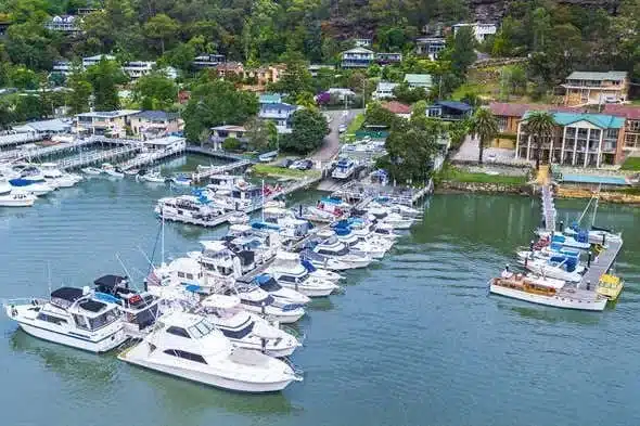 Long Island / Wharf Street marina precinct. Archival photo: realcommercial.com.au listing.