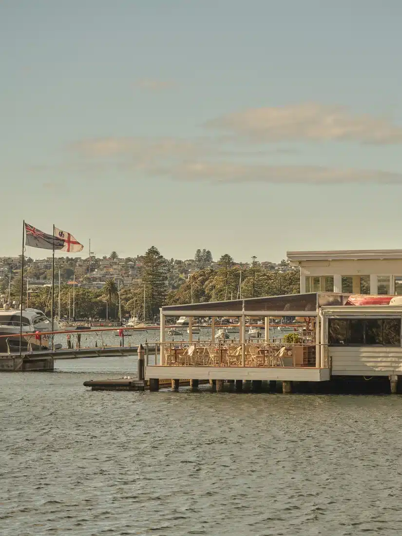 Ripples Rose Bay beside the marina, seen from the water