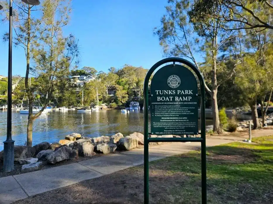Tunks Park boat ramp. Photo: North Sydney Council. Check current signs on arrival.