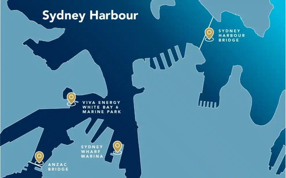 Viva Energy’s published Harbour fuel-location map.